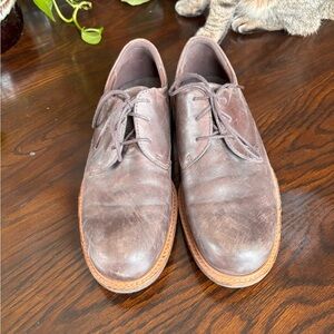 ECCO Kenton Derby men's leather shoes in brown.